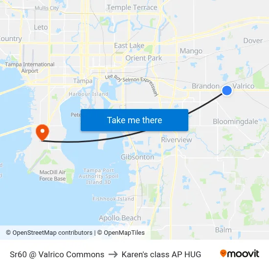 Sr60 @ Valrico Commons to Karen's class AP HUG map