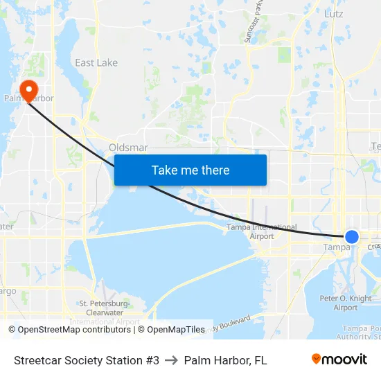 Streetcar Society Station #3 to Palm Harbor, FL map