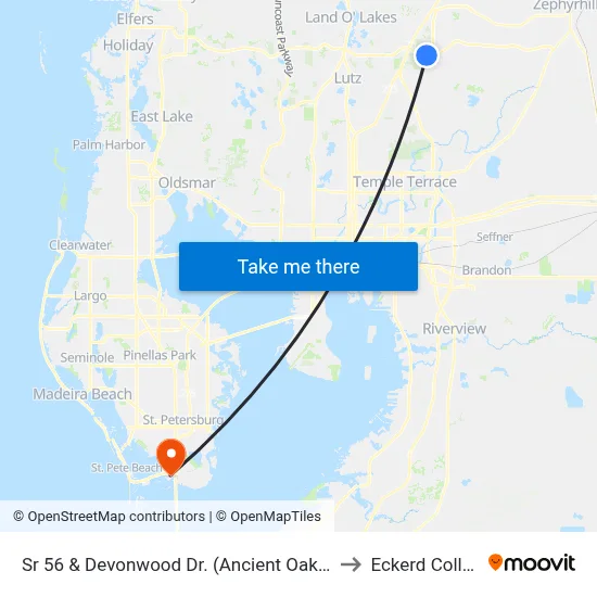 Sr 56 & Devonwood Dr. (Ancient Oaks Blvd to Eckerd College map