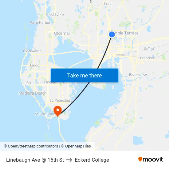 Linebaugh Ave @  15th St to Eckerd College map