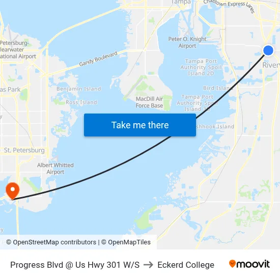 Progress Blvd @ Us Hwy 301 W/S to Eckerd College map
