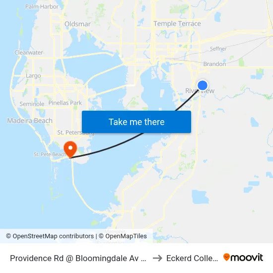 Providence Rd @ Bloomingdale Av N/S to Eckerd College map