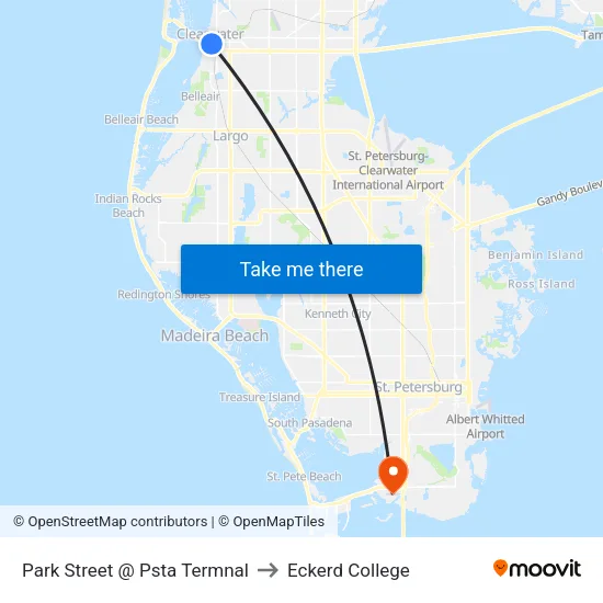 Park Street @ Psta Termnal to Eckerd College map