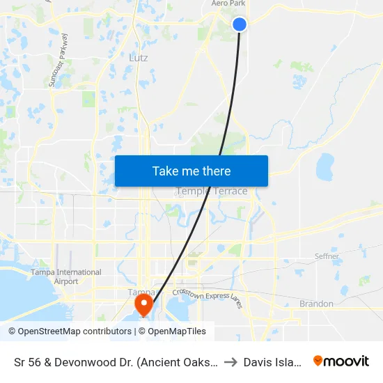 Sr 56 & Devonwood Dr. (Ancient Oaks Blvd to Davis Islands map
