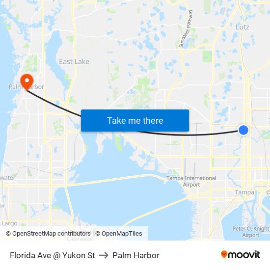 Florida Ave @ Yukon St to Palm Harbor map