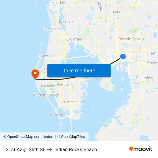 21st Av @ 26th St to Indian Rocks Beach map