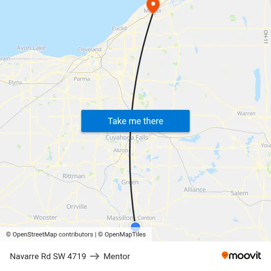 Navarre Rd SW 4719 to Mentor map