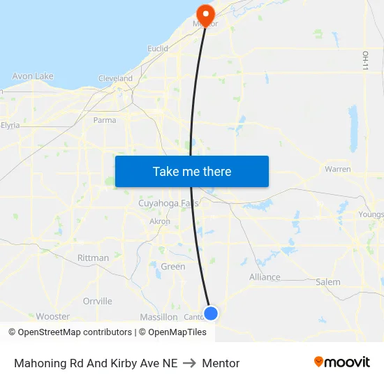 Mahoning Rd And Kirby Ave NE to Mentor map