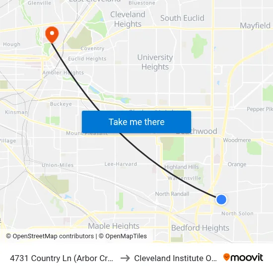 4731 Country Ln (Arbor Crest Apts) to Cleveland Institute Of Music map