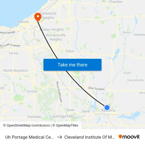 Uh Portage Medical Center to Cleveland Institute Of Music map