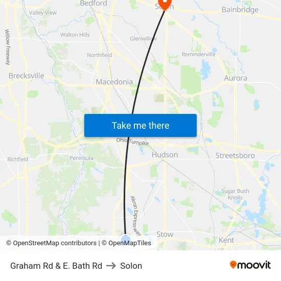 Graham Rd & E. Bath Rd to Solon map