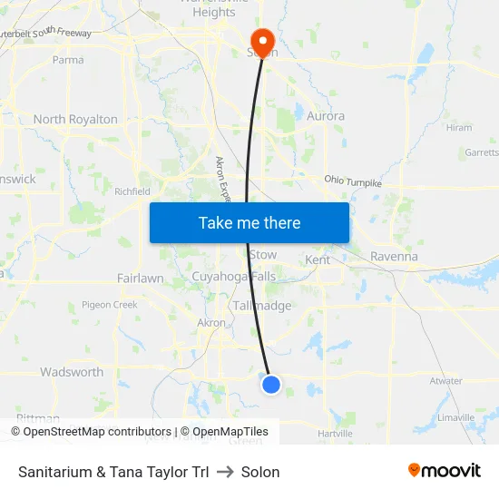 Sanitarium & Tana Taylor Trl to Solon map