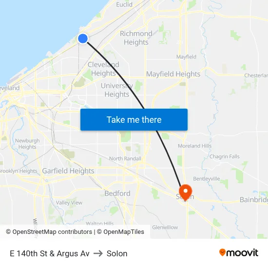 E 140th St & Argus Av to Solon map