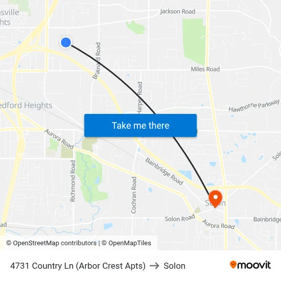 4731 Country Ln (Arbor Crest Apts) to Solon map