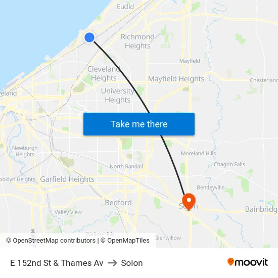 E 152nd St & Thames Av to Solon map
