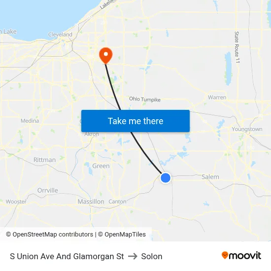 S Union Ave And Glamorgan St to Solon map