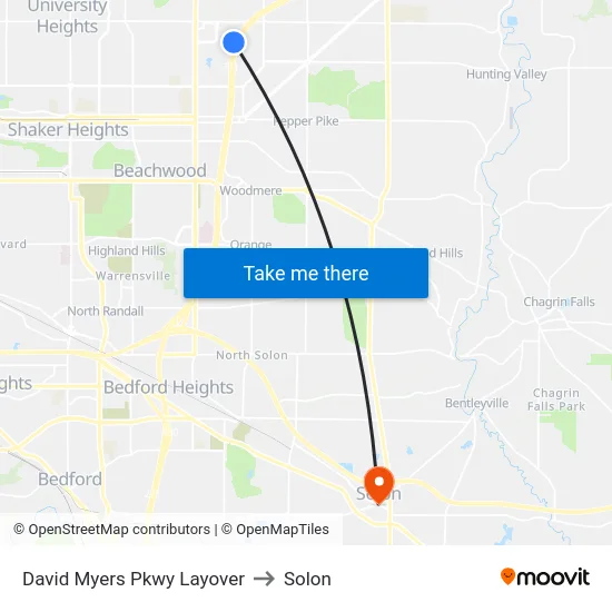 David Myers Pkwy Layover to Solon map