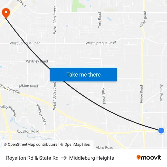 Royalton Rd & State Rd to Middleburg Heights map