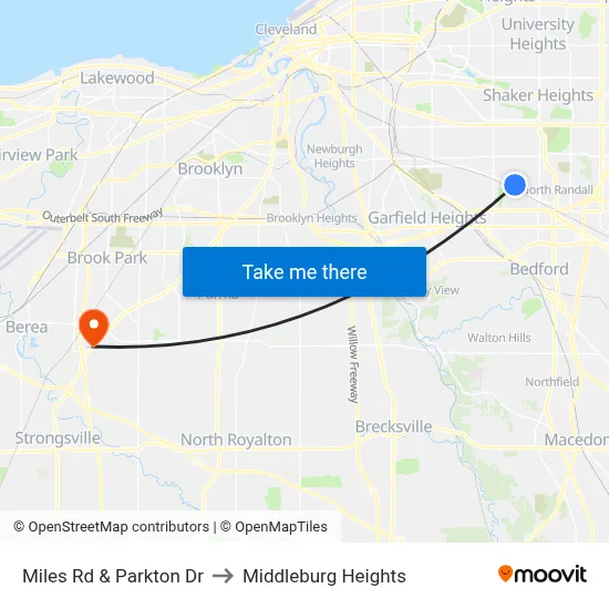 Miles Rd & Parkton Dr to Middleburg Heights map