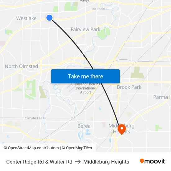 Center Ridge Rd & Walter Rd to Middleburg Heights map
