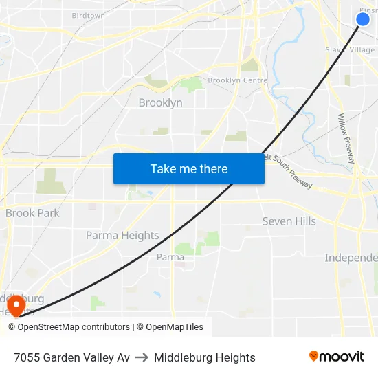 7055 Garden Valley Av to Middleburg Heights map