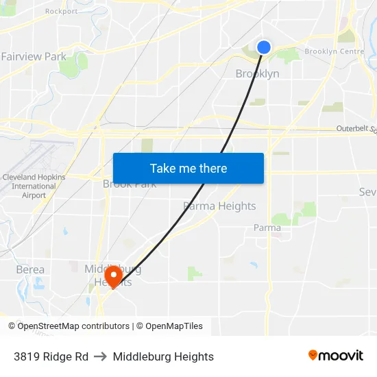 3819 Ridge Rd to Middleburg Heights map