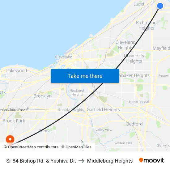 Sr-84 Bishop Rd. & Yeshiva Dr. to Middleburg Heights map