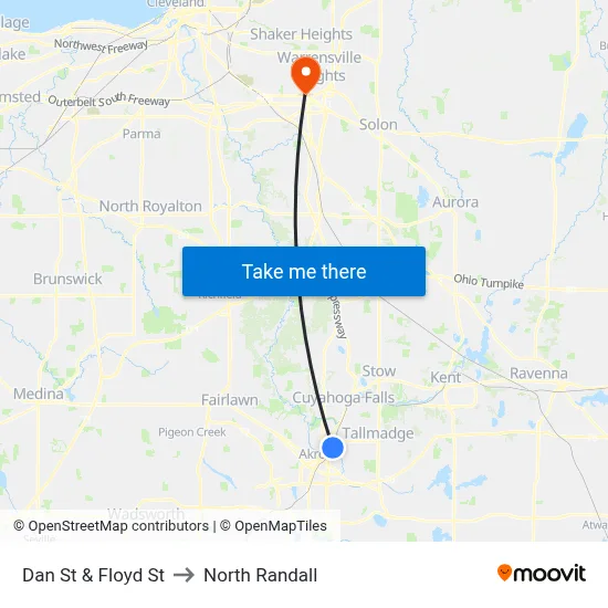 Dan St & Floyd St to North Randall map