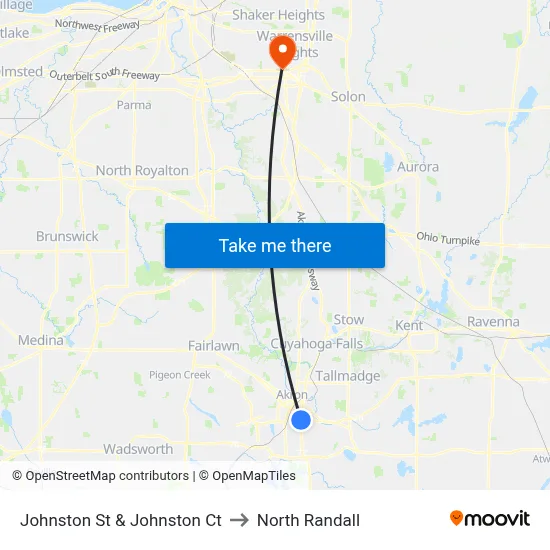 Johnston St & Johnston Ct to North Randall map