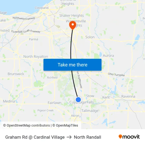 Graham Rd  @ Cardinal Village to North Randall map