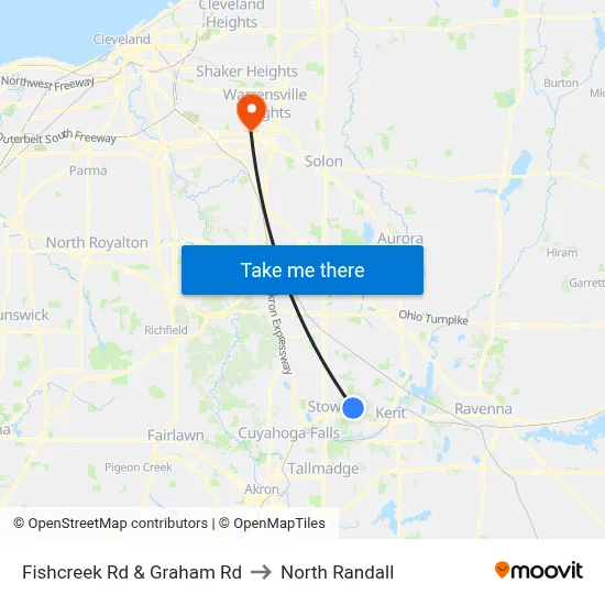 Fishcreek Rd & Graham Rd to North Randall map