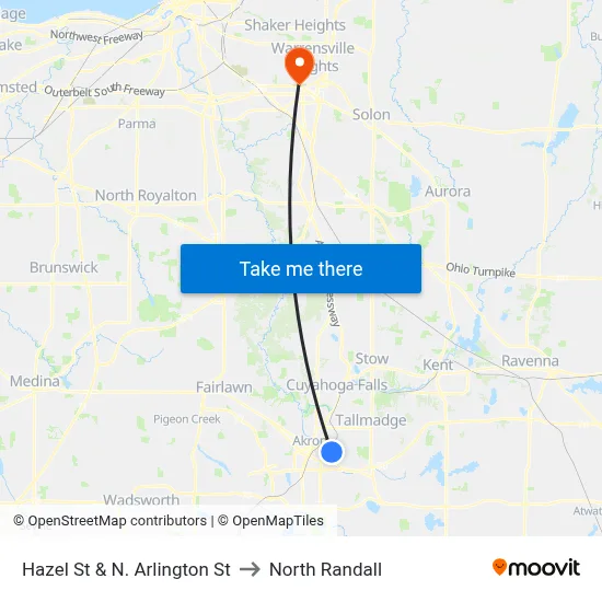 Hazel St & N. Arlington St to North Randall map