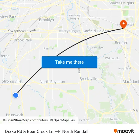 Drake Rd & Bear Creek Ln to North Randall map