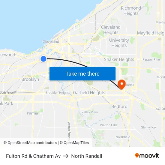 Fulton Rd & Chatham Av to North Randall map
