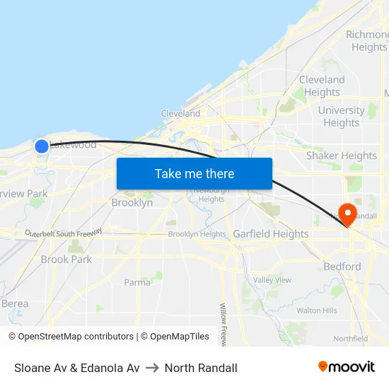 Sloane Av & Edanola Av to North Randall map