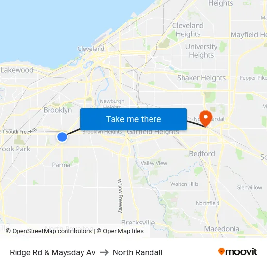 Ridge Rd & Maysday Av to North Randall map