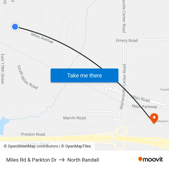 Miles Rd & Parkton Dr to North Randall map