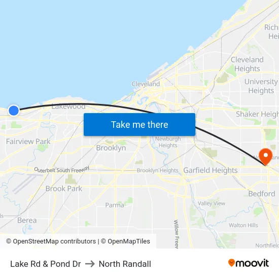 Lake Rd & Pond Dr to North Randall map