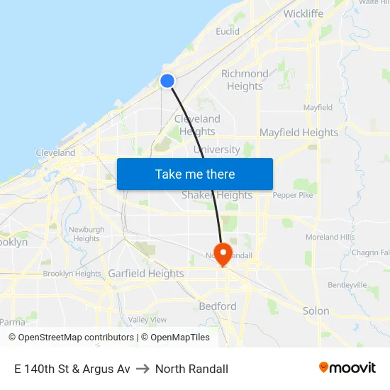 E 140th St & Argus Av to North Randall map