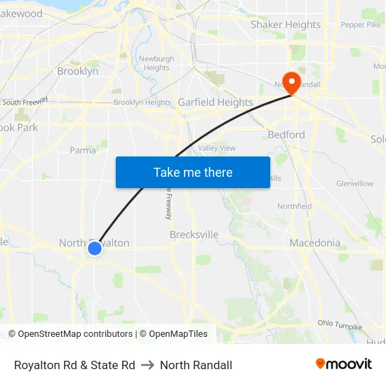 Royalton Rd & State Rd to North Randall map