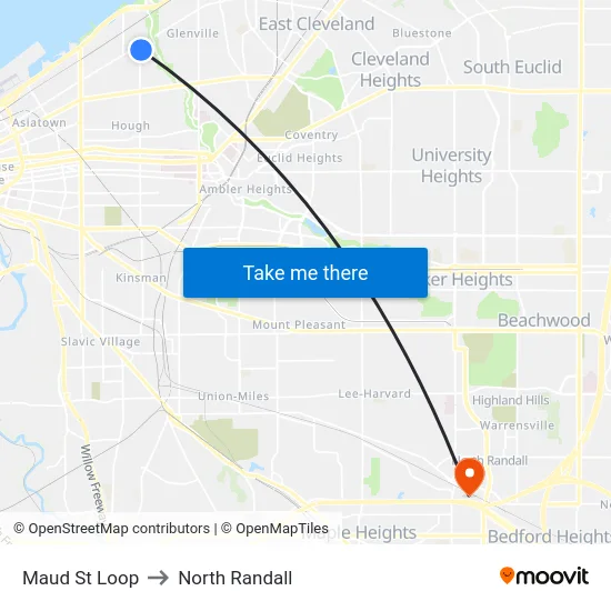 Maud St Loop to North Randall map