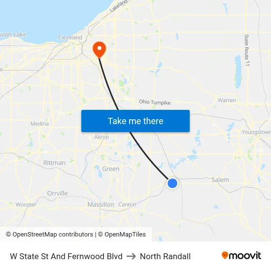 W State St And Fernwood Blvd to North Randall map