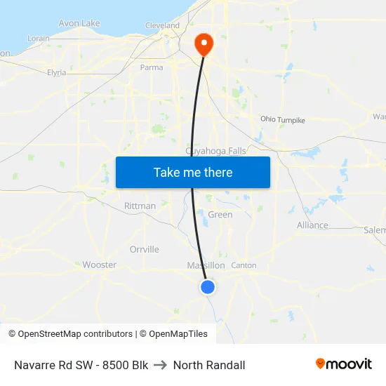 Navarre Rd SW - 8500 Blk to North Randall map