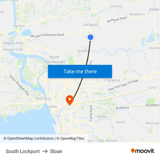 South Lockport to Sloan map