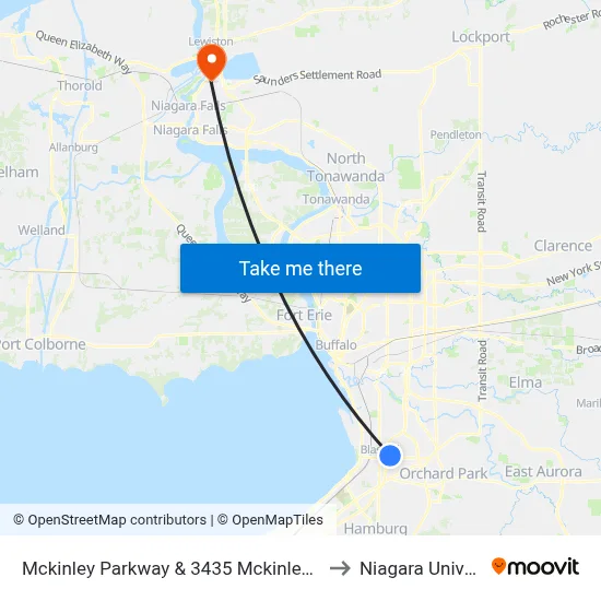 Mckinley Parkway & 3435 Mckinley Parkway to Niagara University map