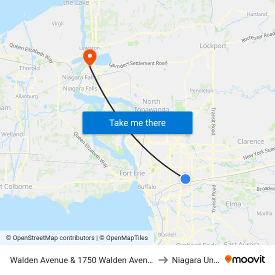 Walden Avenue & 1750 Walden Avenue (Target Plaza) to Niagara University map