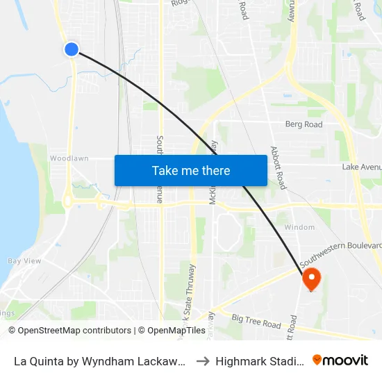 La Quinta by Wyndham Lackawanna to Highmark Stadium map
