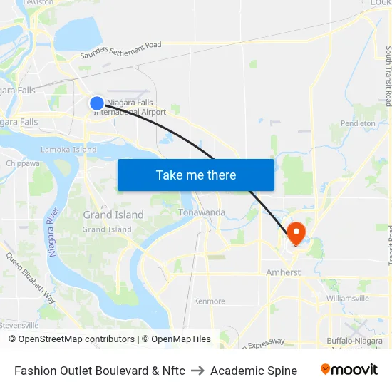 Fashion Outlet Boulevard & Nftc to Academic Spine map