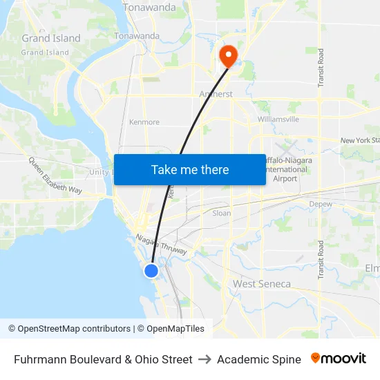 Fuhrmann Boulevard & Ohio Street to Academic Spine map