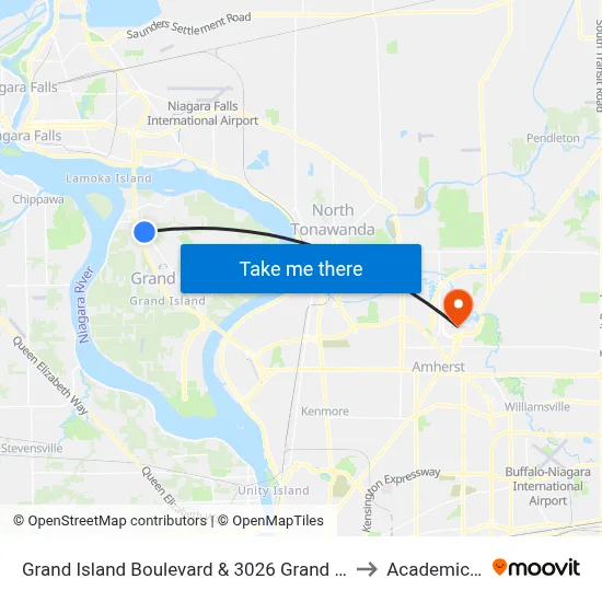 Grand Island Boulevard & 3026 Grand Island Boulevard to Academic Spine map
